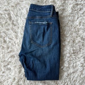 Loft Skinny Crop Jeans in dark wash